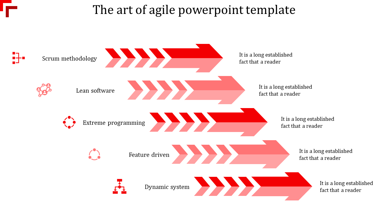 agile powerpoint template-red